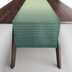 Ombre Arch XIV Green Gradient Modern Geometric Lines Table Runner Gallery Image 1