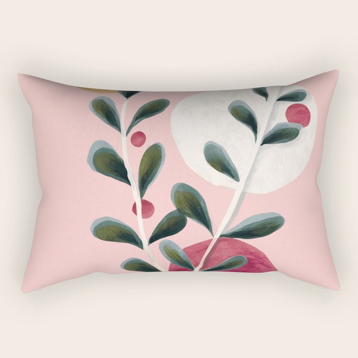 Soft Berry Branches Rectangular Pillow Gallery Image 2