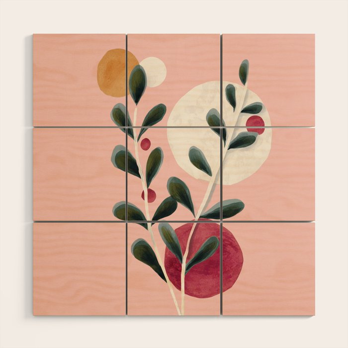 Soft Berry Branches Wood Wall Art Gallery Image 1
