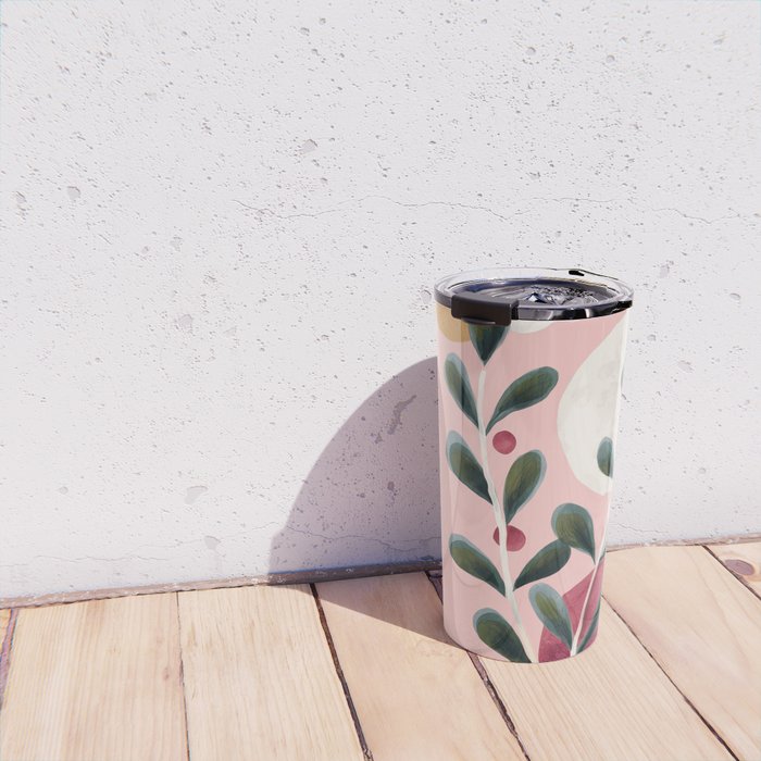 Soft Berry Branches Travel Mug Gallery Image 4