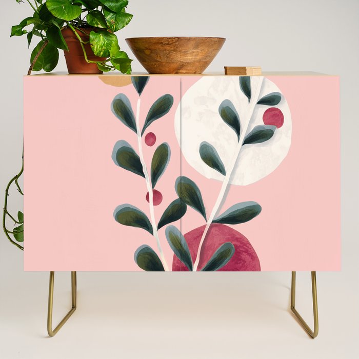 Soft Berry Branches Credenza Gallery Image 1