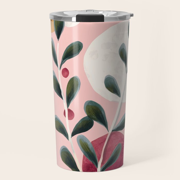Soft Berry Branches Travel Mug Gallery Image 1