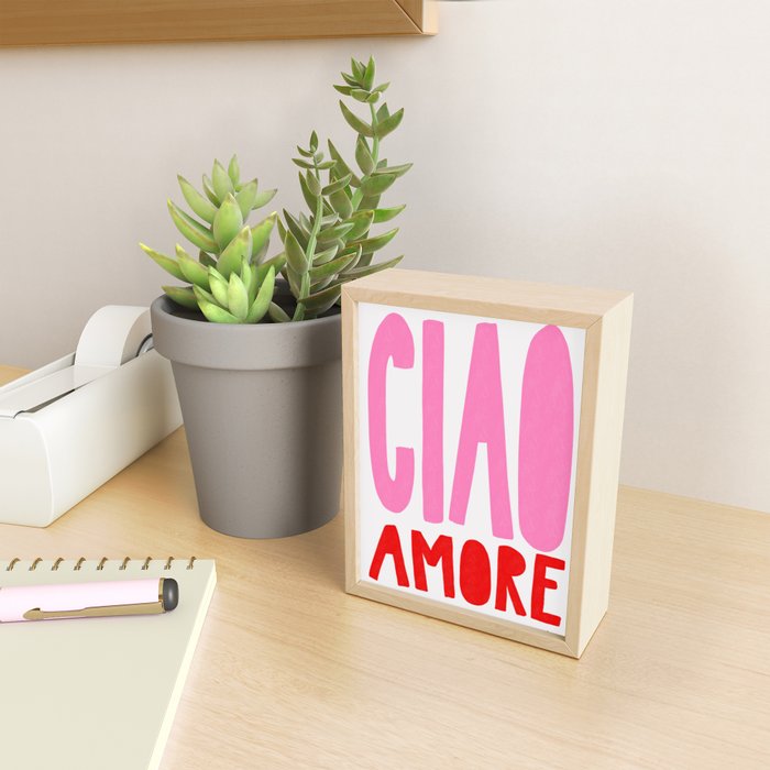 Ciao Amore - Pink and Red Mini Art Print Gallery Image 2