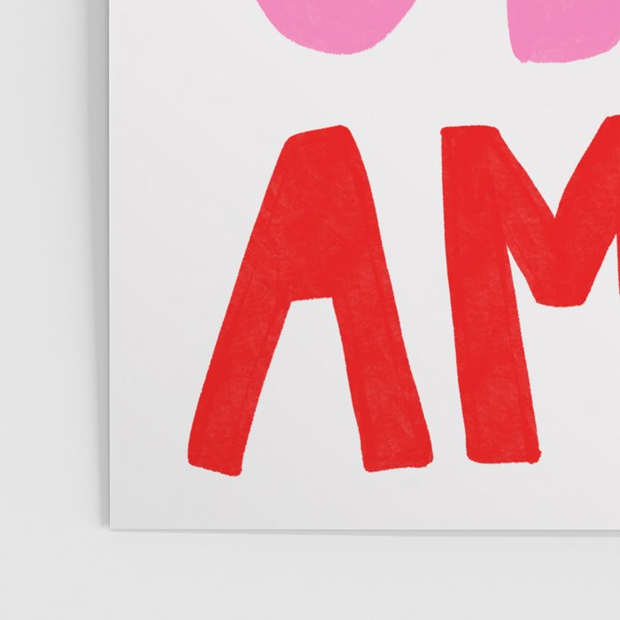 Ciao Amore - Pink and Red Poster Gallery Image 3