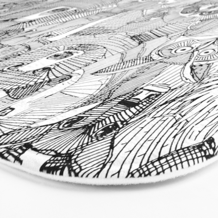 canadian animals black white Bath Mat Gallery Image 3