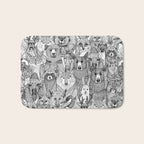canadian animals black white Bath Mat Gallery Image 1