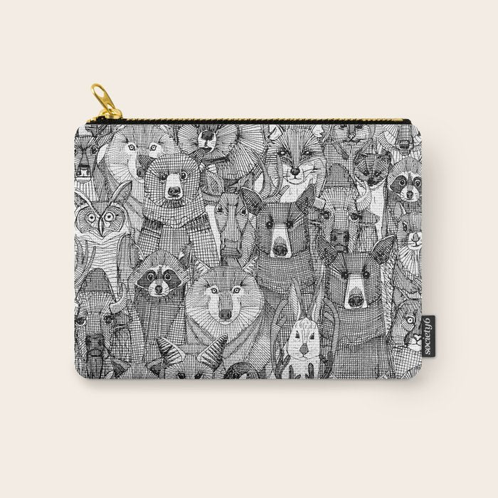 canadian animals black white Carry All Pouch Gallery Image 1