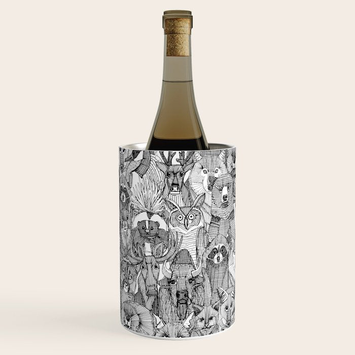 canadian animals black white Wine Chiller Gallery Image 2