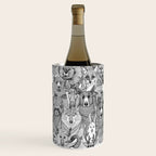 canadian animals black white Wine Chiller Gallery Image 1