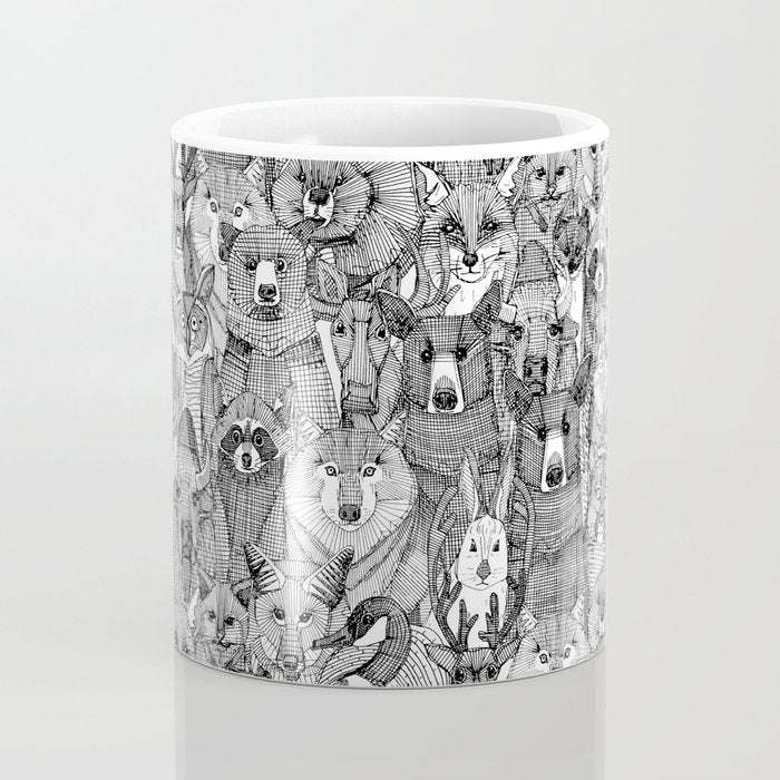 canadian animals black white Coffee Mug Gallery Image 4
