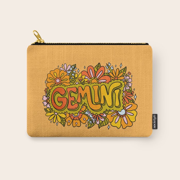 Gemini Flowers Carry All Pouch Gallery Image 1