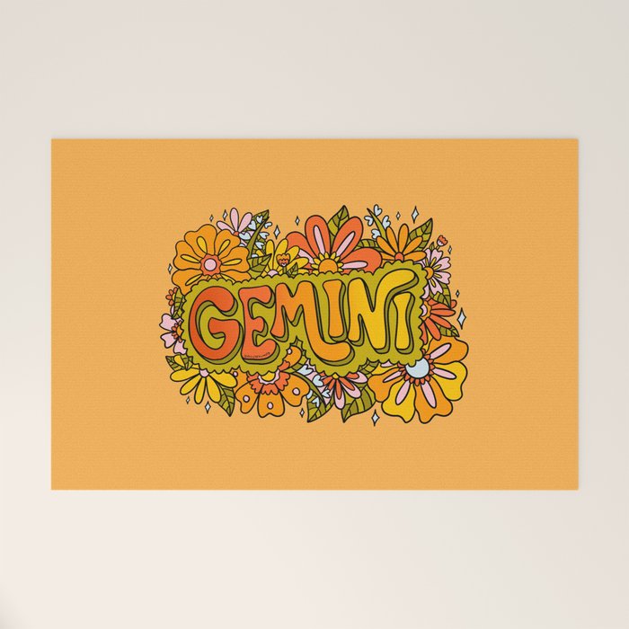 Gemini Flowers Welcome Mat Gallery Image 1