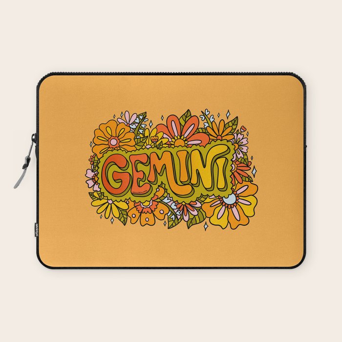 Gemini Flowers Laptop Sleeve Gallery Image 1