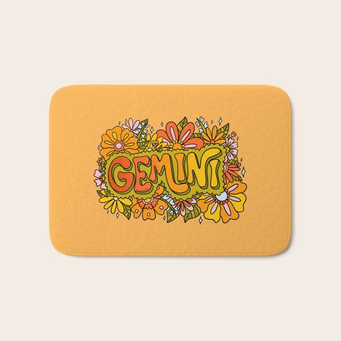 Gemini Flowers Bath Mat Gallery Image 1
