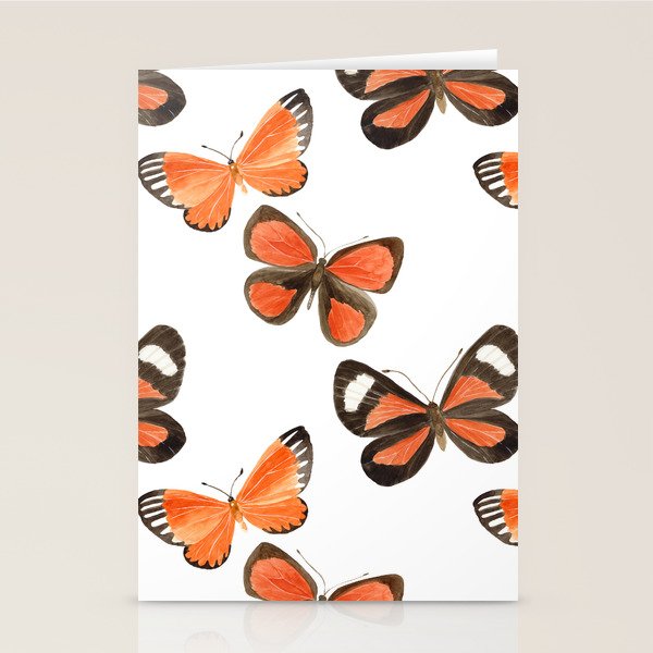 Orange Butterflies Stationery Card Gallery Image 1