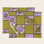 Pisces Checkered Print Placemat Gallery Image 1