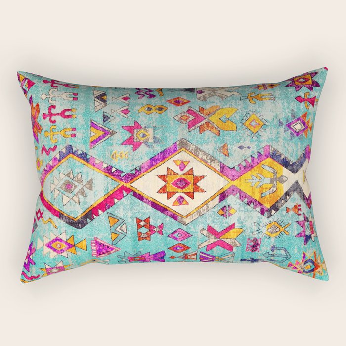 N178 - Antique Oriental Traditional Berber Bohemian Moroccan Style  Rectangular Pillow Gallery Image 2