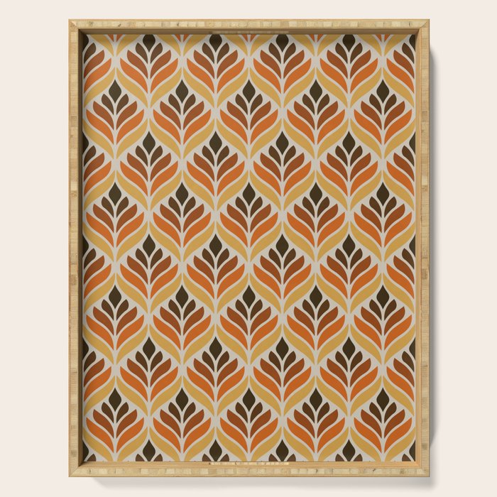 Retro Flower Pattern Serving Tray Gallery Image 1