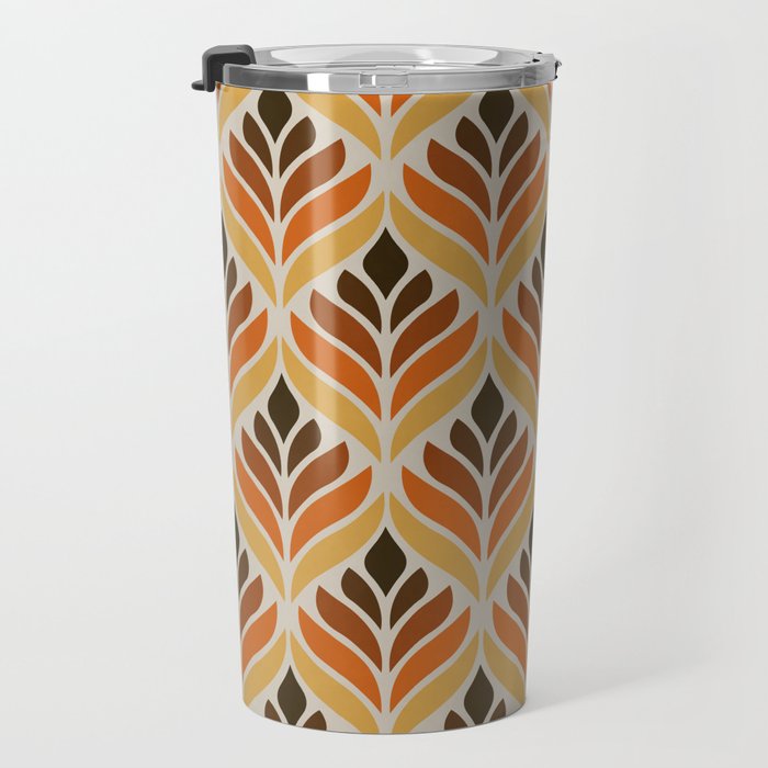 Retro Flower Pattern Travel Mug Gallery Image 3