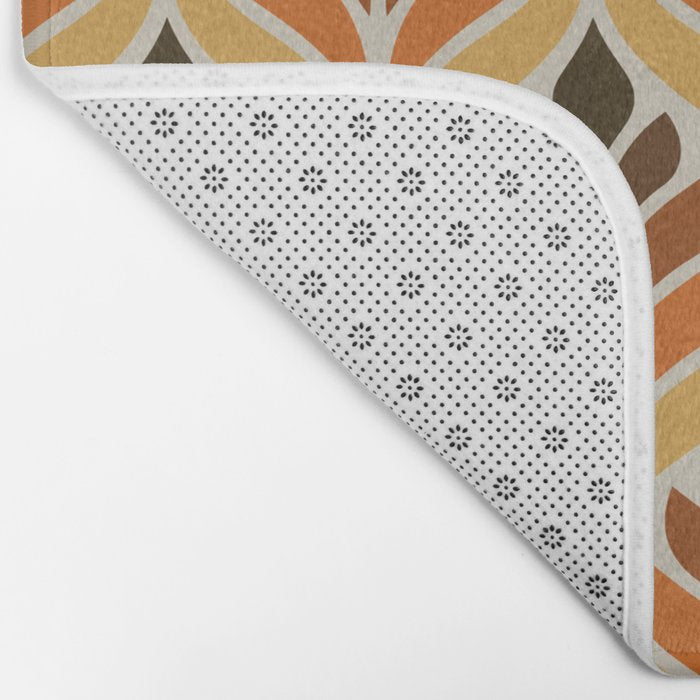 Retro Flower Pattern Bath Mat Gallery Image 2