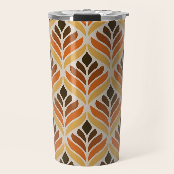Retro Flower Pattern Travel Mug Gallery Image 1