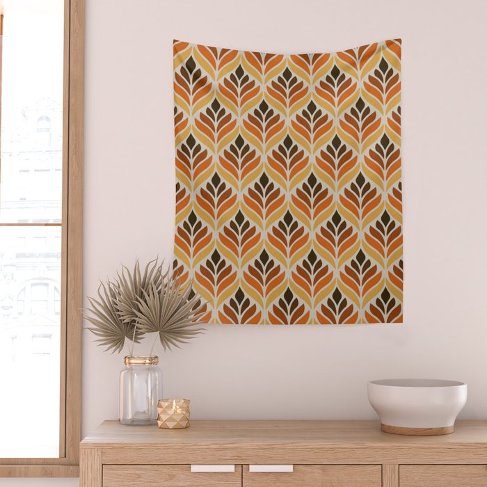 Retro Flower Pattern Wall Tapestry Gallery Image 2