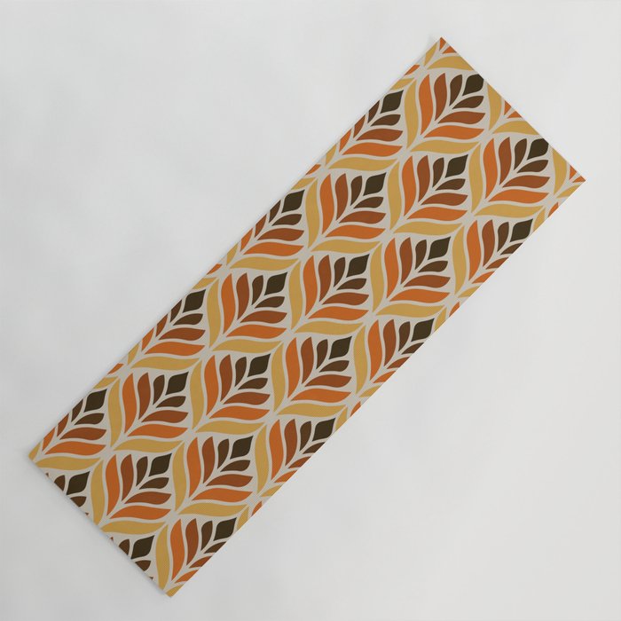 Retro Flower Pattern Yoga Mat Gallery Image 1