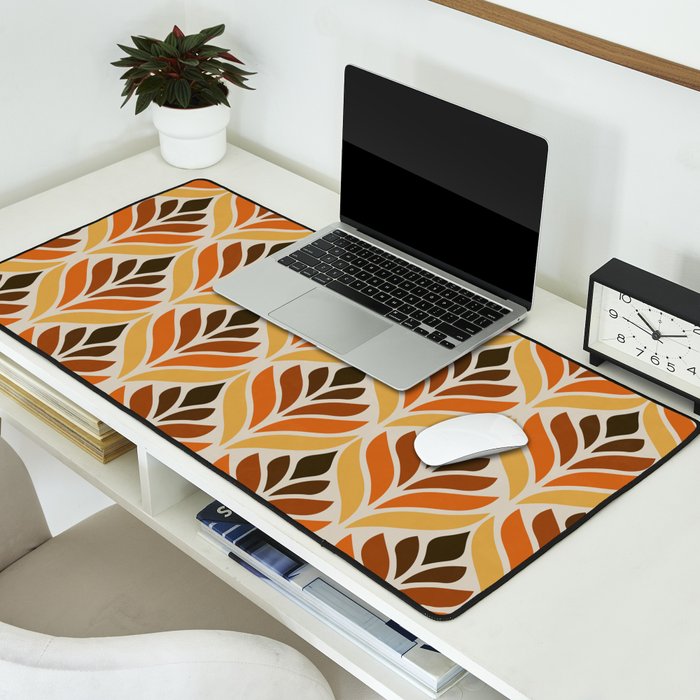 Retro Flower Pattern Desk Mat Gallery Image 2