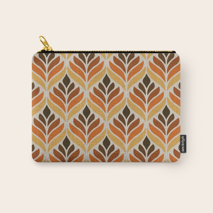 Retro Flower Pattern Carry All Pouch Gallery Image 1