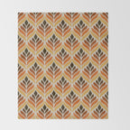 Retro Flower Pattern Throw Blanket Gallery Image 2