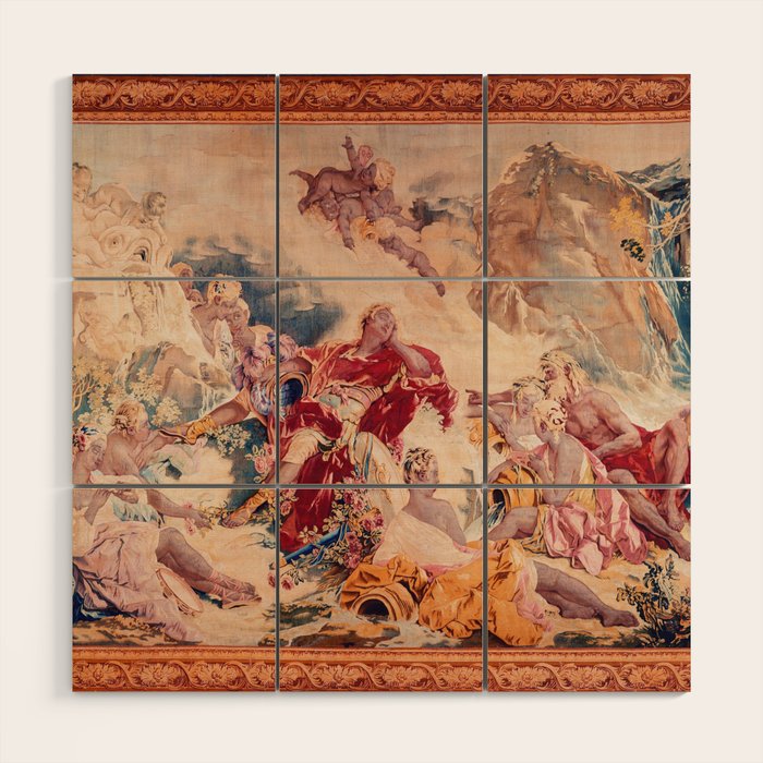 Dream of Rinaldo 18th Century French Tapestry Print Wood Wall Art Gallery Image 1