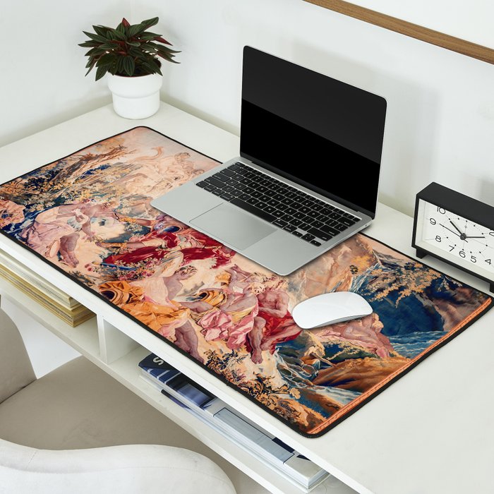 Dream of Rinaldo 18th Century French Tapestry Print Desk Mat Gallery Image 2