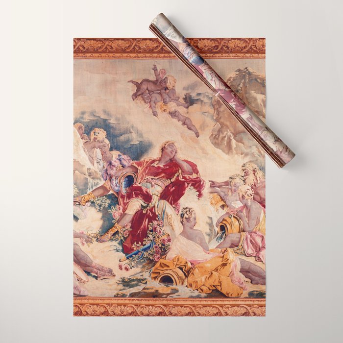 Dream of Rinaldo 18th Century French Tapestry Print Wrapping Paper Gallery Image 1