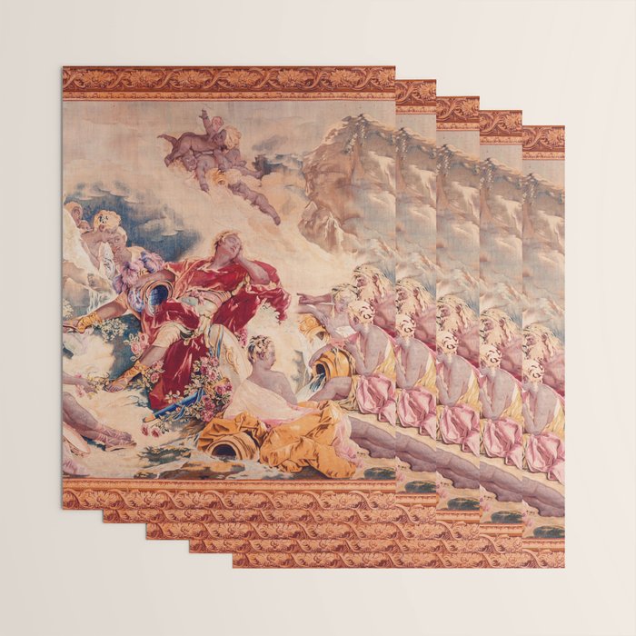 Dream of Rinaldo 18th Century French Tapestry Print Wrapping Paper Gallery Image 3