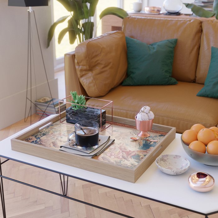 Dream of Rinaldo 18th Century French Tapestry Print Serving Tray Gallery Image 2