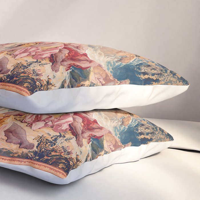 Dream of Rinaldo 18th Century French Tapestry Print Pillow Sham Gallery Image 3