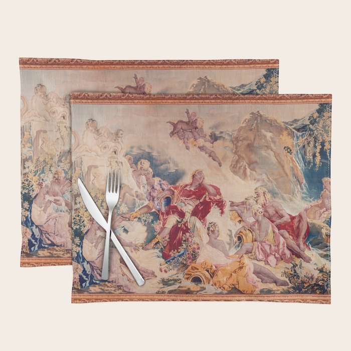 Dream of Rinaldo 18th Century French Tapestry Print Placemat Gallery Image 1