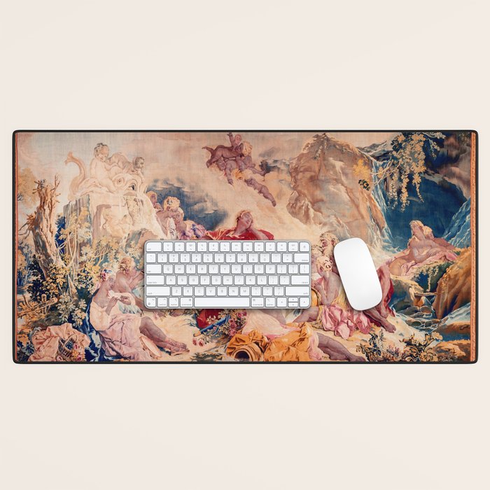 Dream of Rinaldo 18th Century French Tapestry Print Desk Mat Gallery Image 1