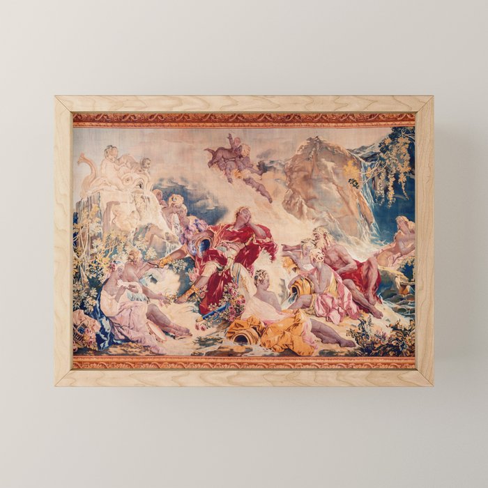 Dream of Rinaldo 18th Century French Tapestry Print Mini Art Print Gallery Image 1