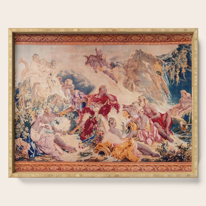 Dream of Rinaldo 18th Century French Tapestry Print Serving Tray Gallery Image 1
