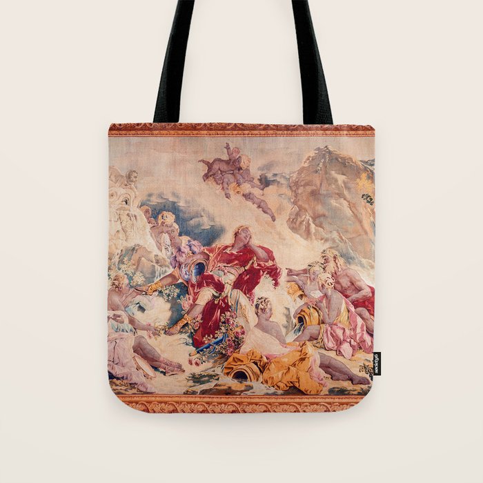 Dream of Rinaldo 18th Century French Tapestry Print Tote Bag Gallery Image 1