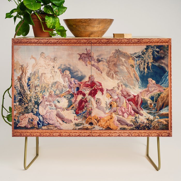 Dream of Rinaldo 18th Century French Tapestry Print Credenza Gallery Image 1