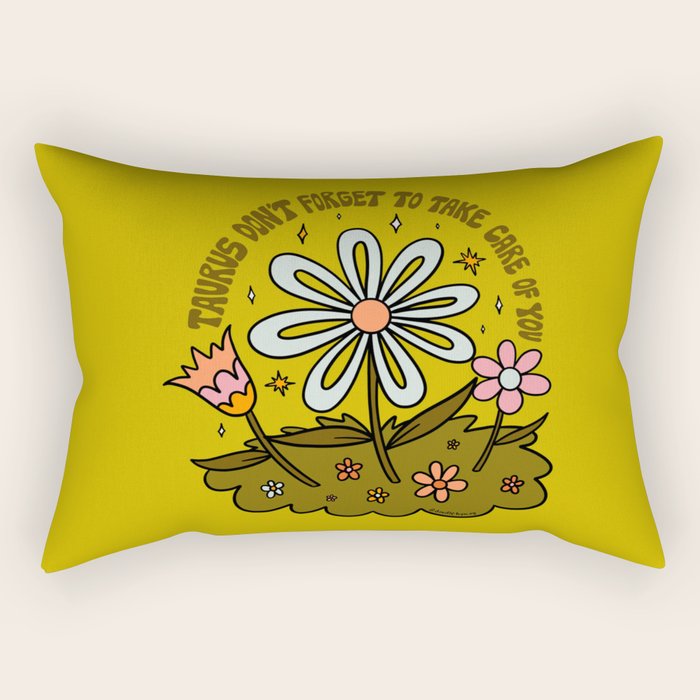 Taurus Flower Rectangular Pillow Gallery Image 2