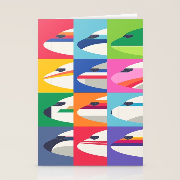 Retro Airline Nose Livery - USA Stationery Card