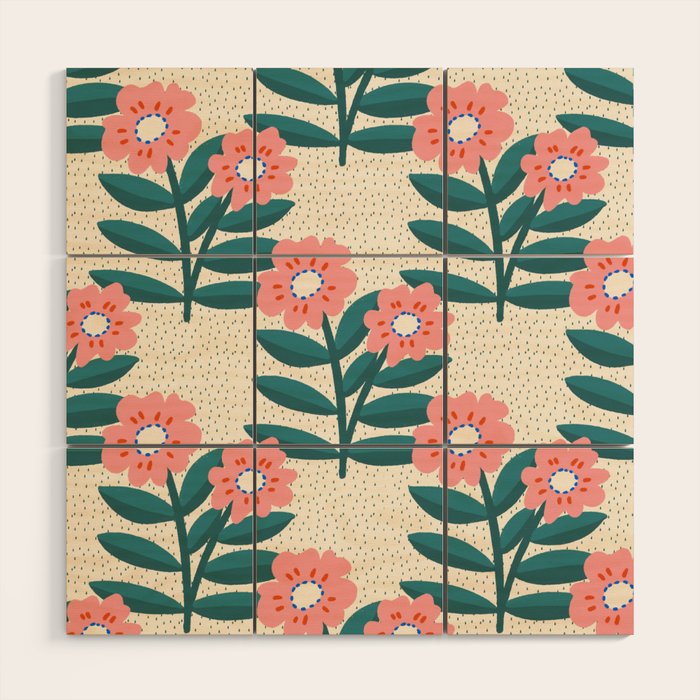 Flower branch  Wood Wall Art Gallery Image 1