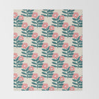 Flower branch  Throw Blanket Gallery Image 2