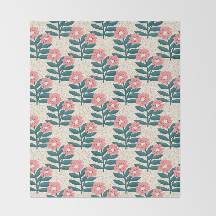 Flower branch  Throw Blanket Gallery Image 2