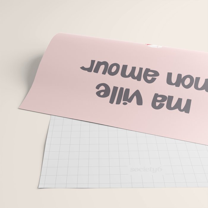 ma ville mon amour; City life collection pearl pink  Wrapping Paper Gallery Image 2