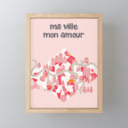 ma ville mon amour; City life collection pearl pink  Mini Art Print Gallery Image 1