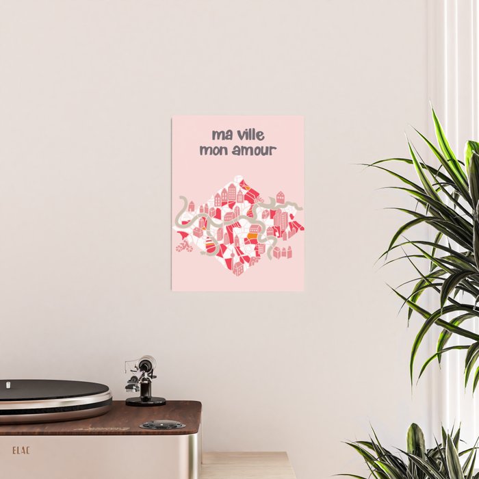 ma ville mon amour; City life collection pearl pink  Poster Gallery Image 2